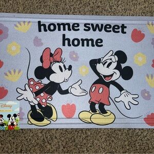 Disney Mickey and Minnie Mouse Rubber Doormat
